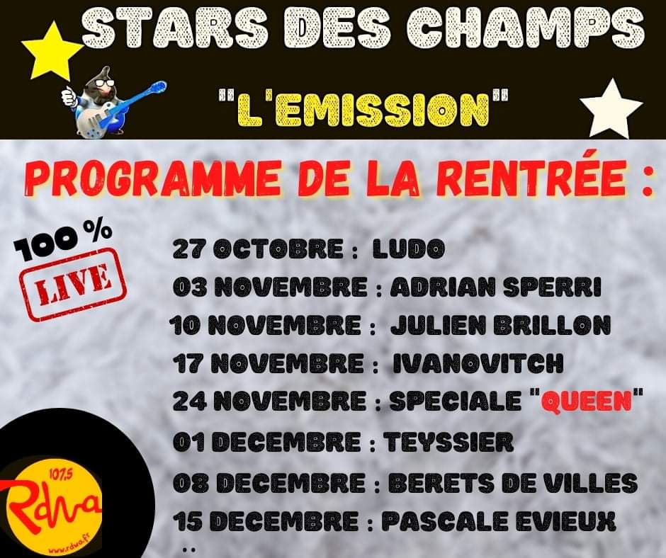 Stars des Champs L&rsquo;Émission revient !