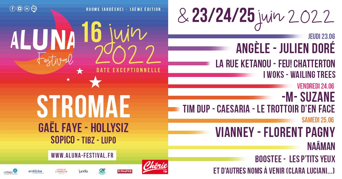 Ardèche Aluna Festival 2022 : Nouveaux noms