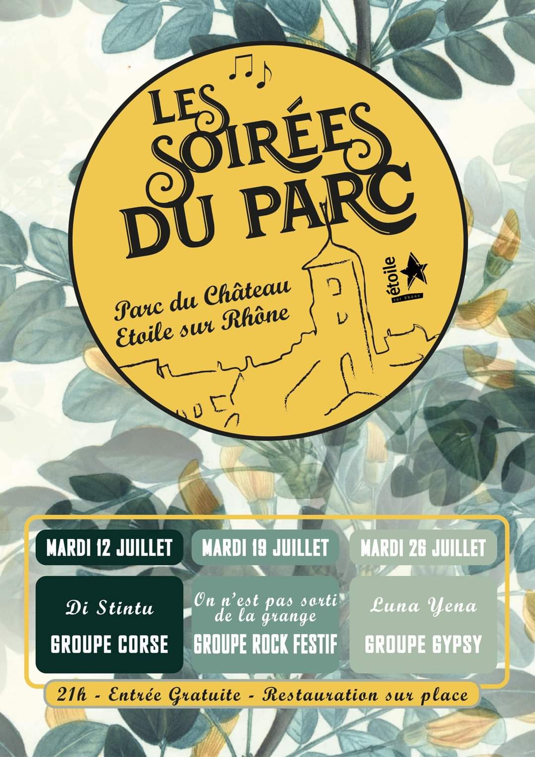 Les Soirées du Parc à Étoile-sur-Rhône