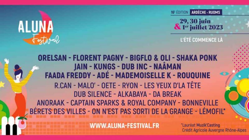 Programmation complète du Festival Aluna 2023
