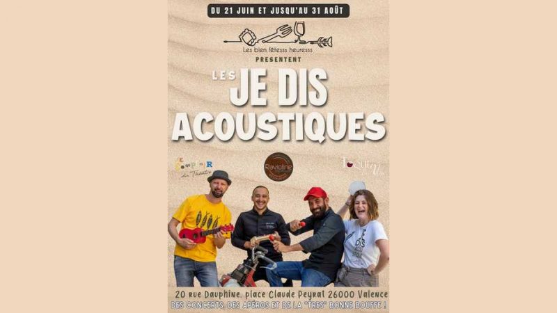 Programme des soirées « Je dis acoustique » 2023