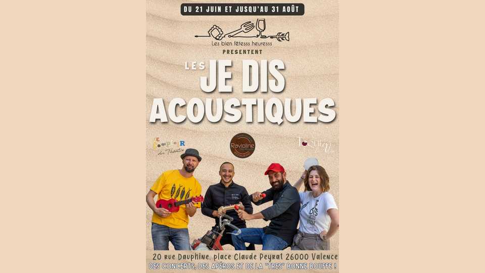Programme des soirées « Je dis acoustique » 2023