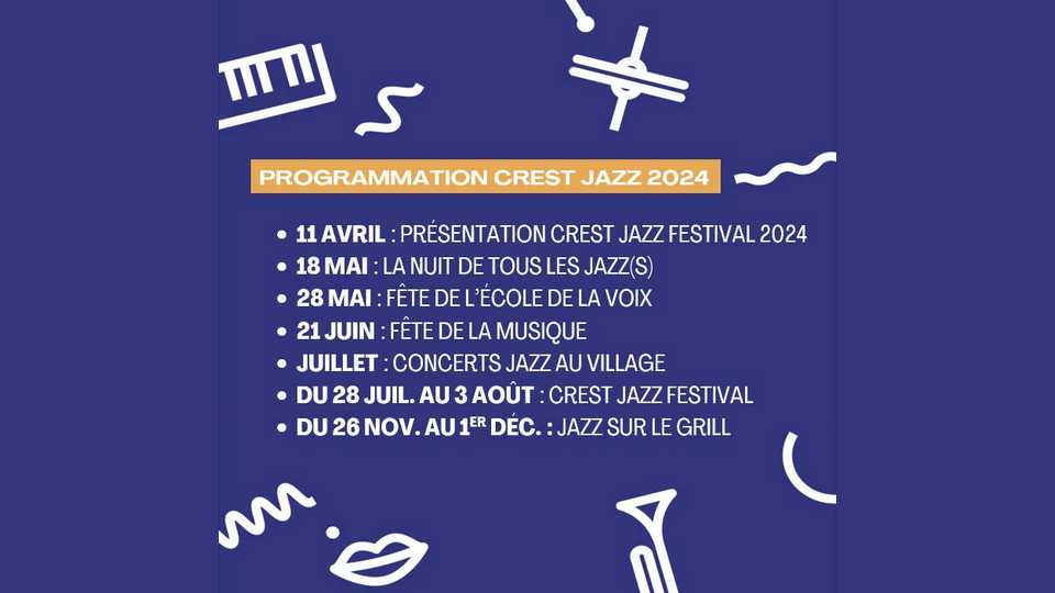 Les Rendez-vous de Crest Jazz pour 2024